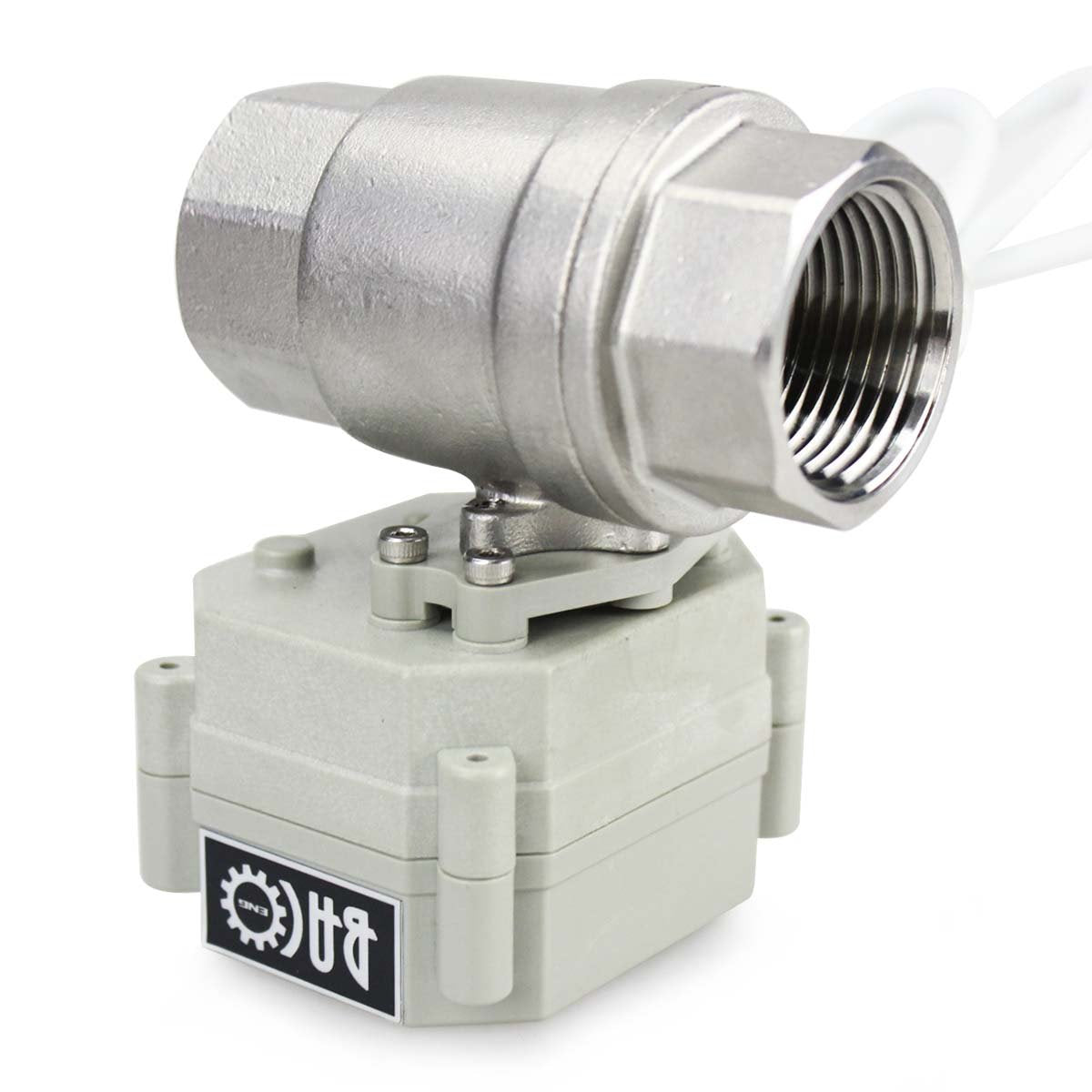 BACOENG AC110/230V 2-way 1" Stainless Steel Motorized Ball Valve Electric Zone Valve with Plug NC