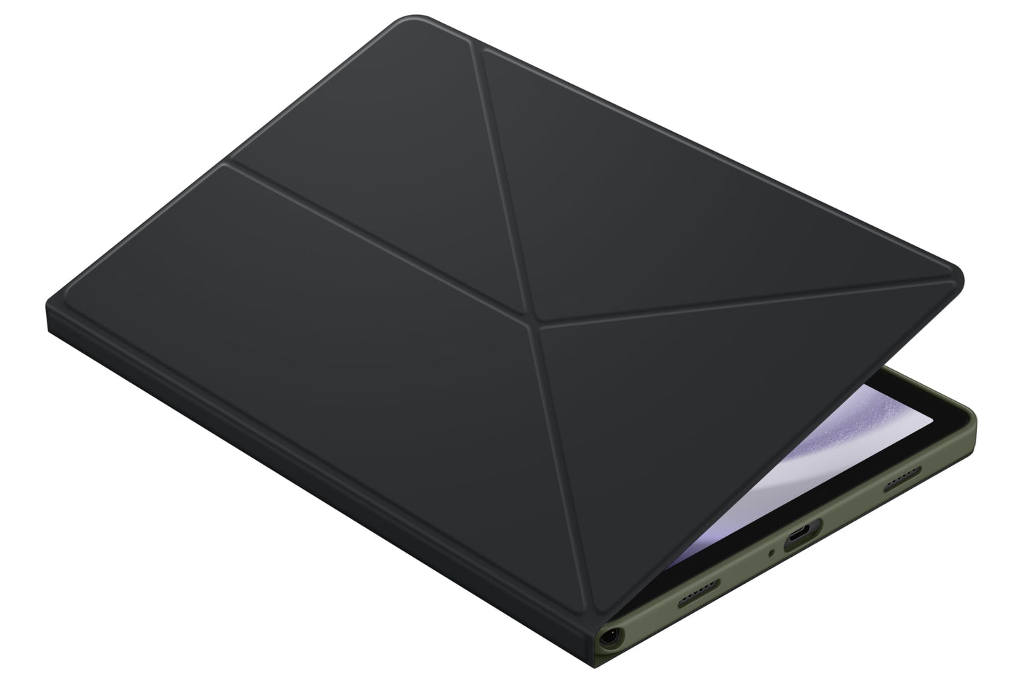 Samsung Book Cover EF-BX210 for Galaxy Tab A9, tablet cover, slim, lightweight design, stylish protection, two practical stand options, black.