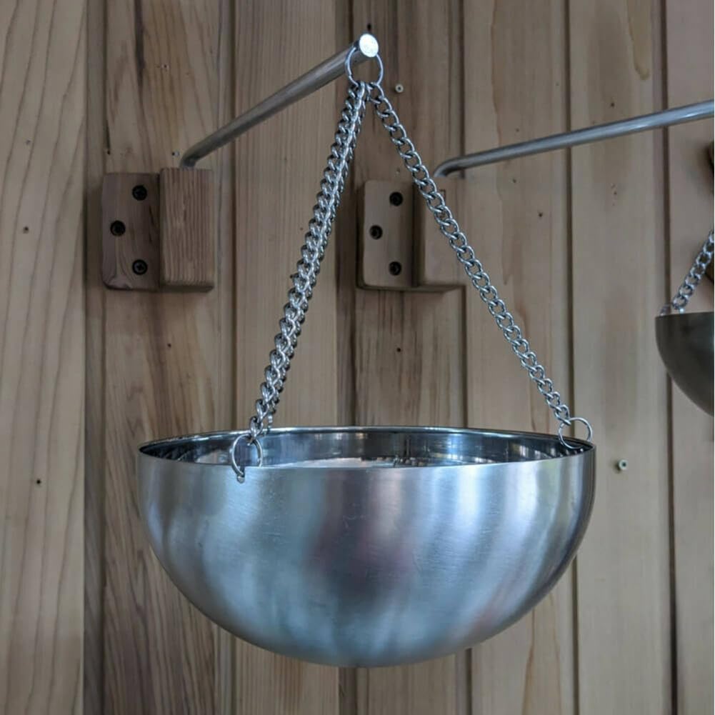 Duocon Bowl Sauna, Stainless Steel Bowl with Accessories, Sauna Herb Bowl, Hanging Sauna Vaporizer Bowl, for Sauna and Spa Infusions, Gift Ideas