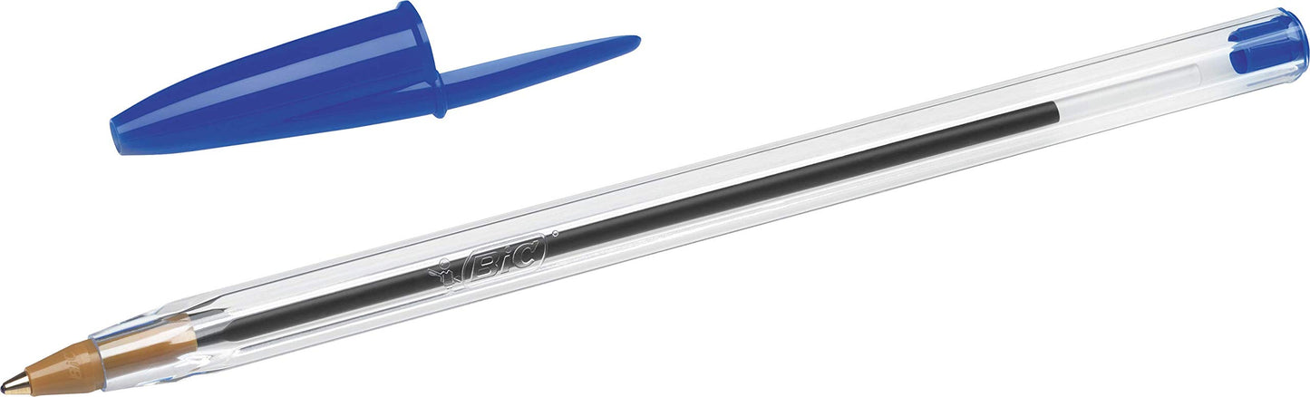 BIC ballpoint pen set Cristal Original, in blue, line width 0.4 mm, 150-pack & ballpoint pen set Cristal Original, in black, line width 0.4 mm, 100-pack