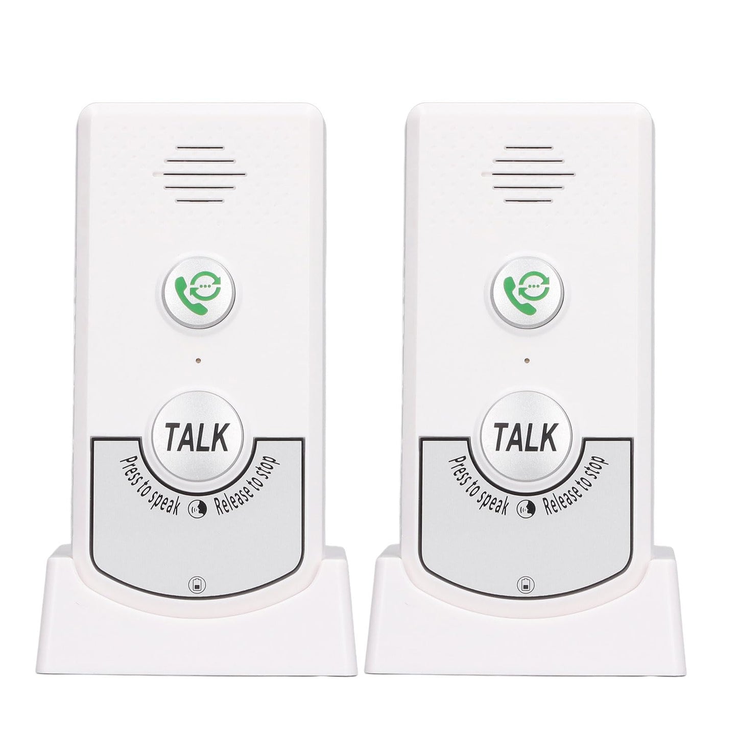 2-way radio intercom for home, Portable voice intercom with wide application and good durability for indoor and outdoor use (White)