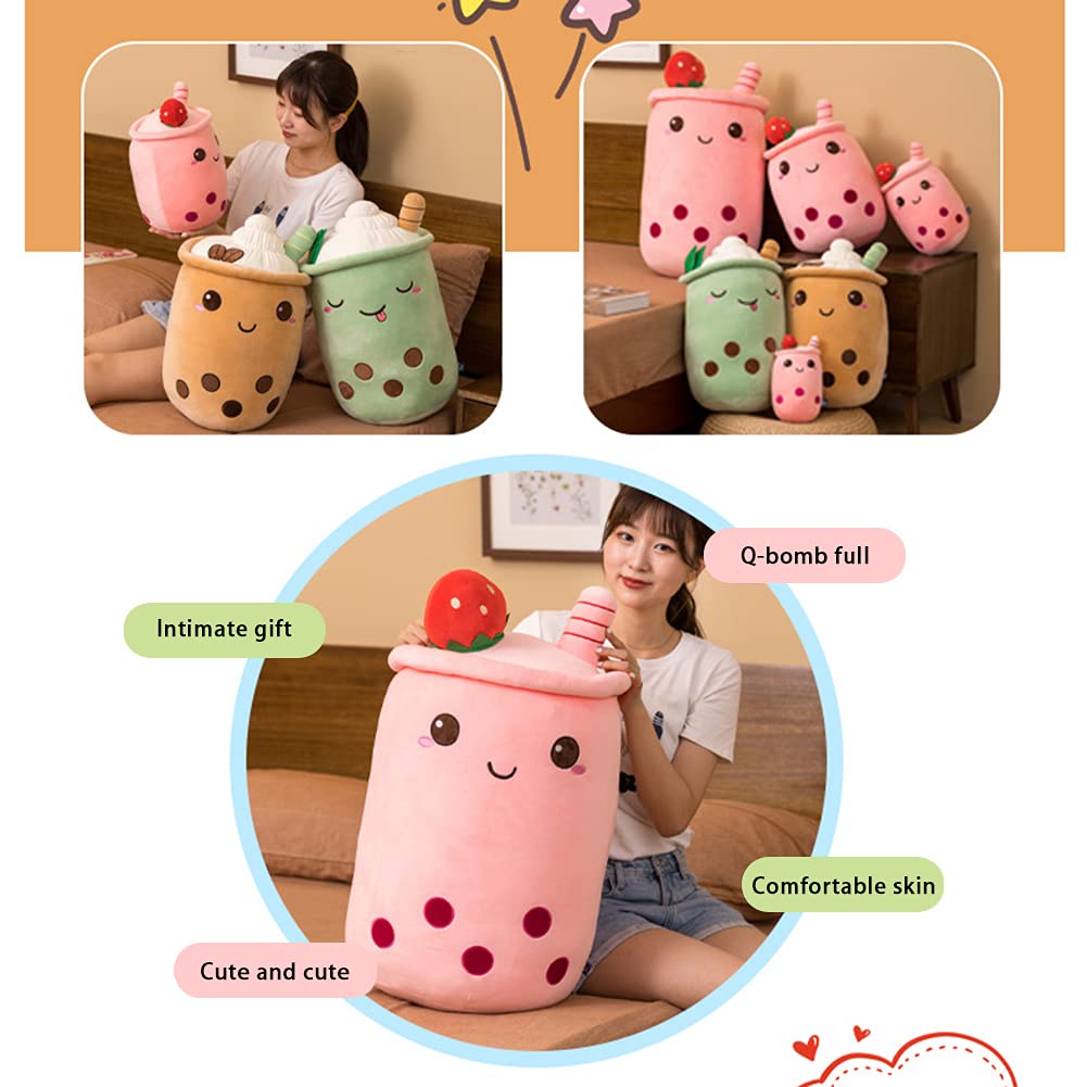 Bubble Tea plush toy, Boba plush pillow Creative Bubble Tea stuffed milk tea soft doll Tea cup cushion plush dolls Birthday gift children's toy Christmas gift, 50cm