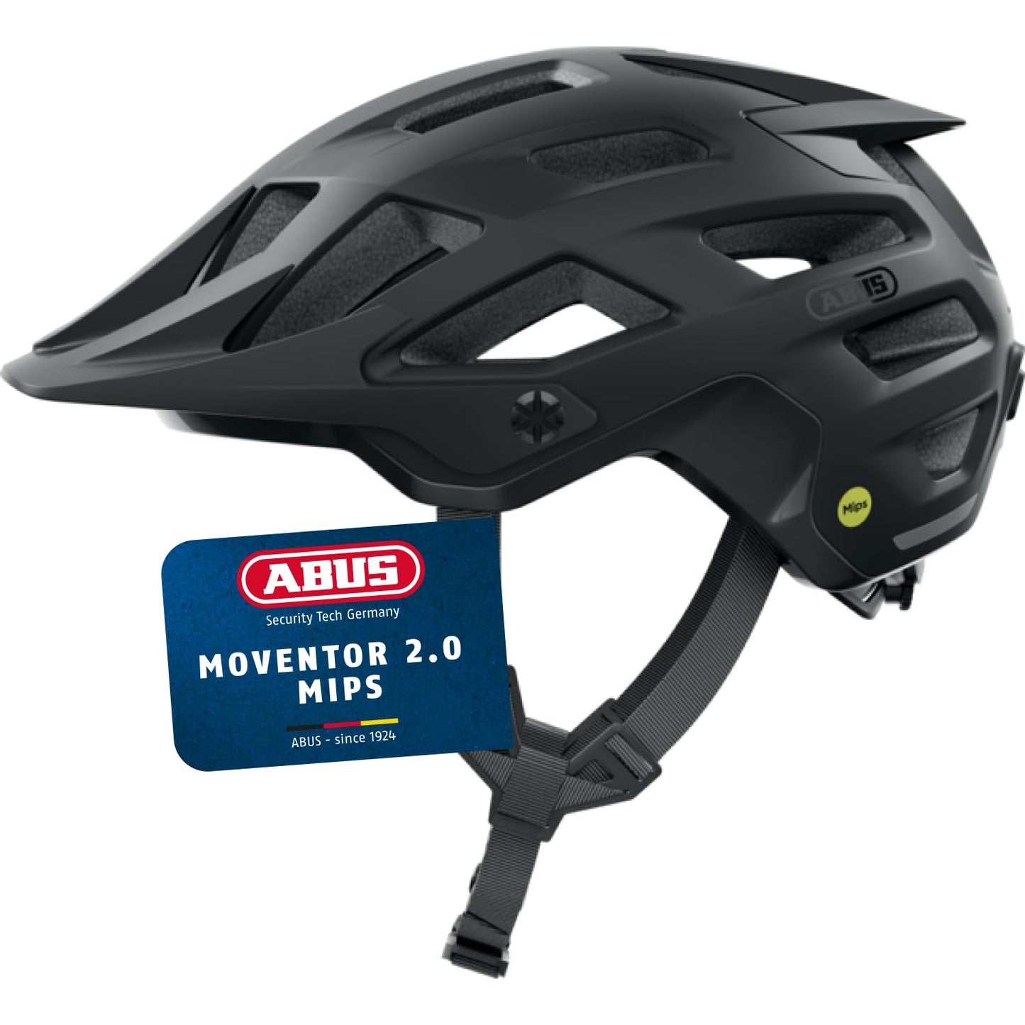 ABUS MTB helmet Moventor 2.0 MIPS - cycling helmet with impact protection for off-road use on the mountain bike - all-mountain helmet for women and men - black matt, L