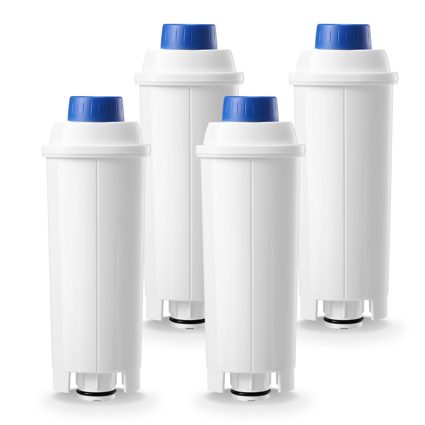 Molifal water filter, replacement for Delonghi coffee machines DLSC002 filter, compatible with Delonghi Dinamica, Magnifica S, Eletta Explorer, ETAM Autentica EPAM and ECAM series (4x)