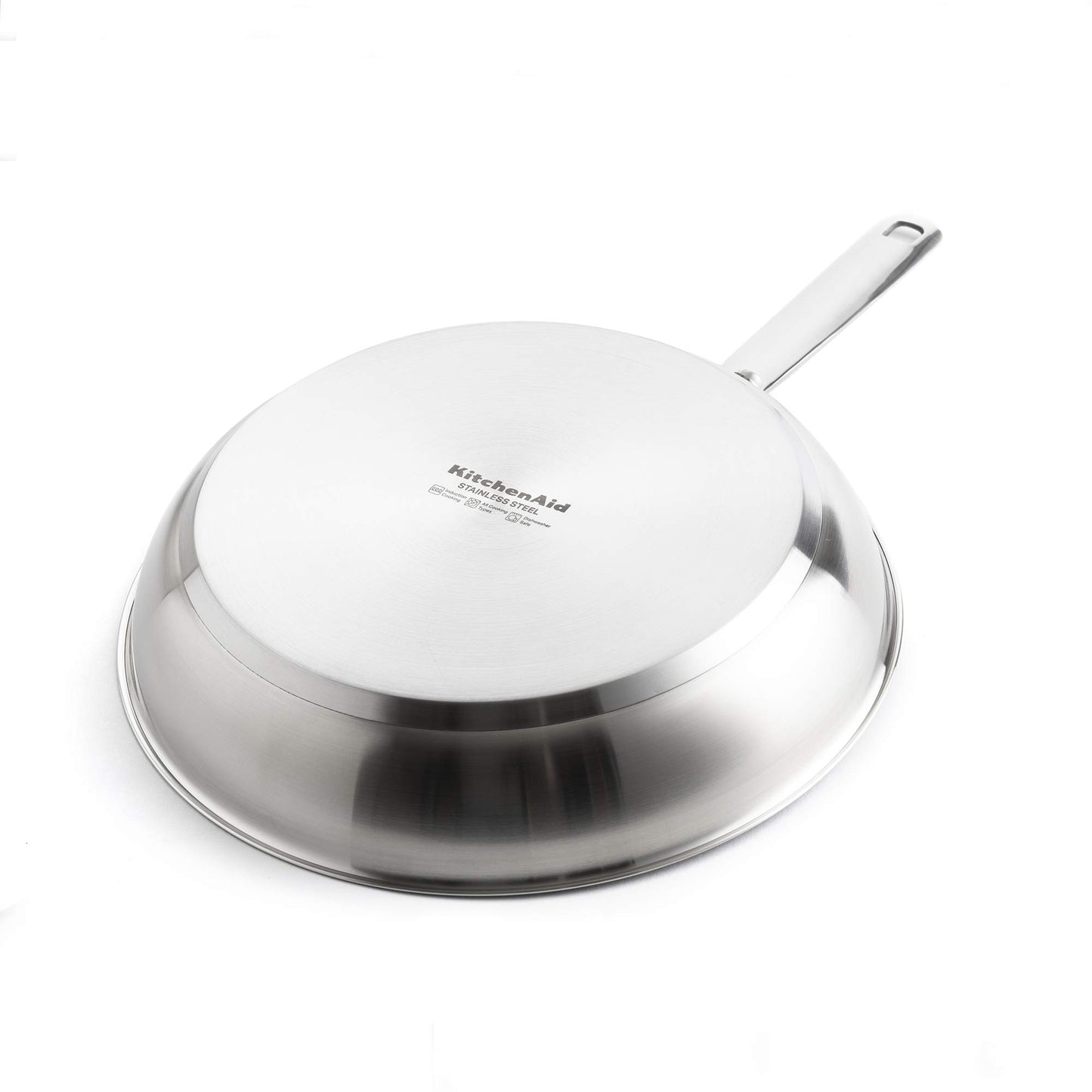 KitchenAid Stainless Steel 20cm, 24cm & 28cm Fry Pan Set, PFAS-Free Healthy Ceramic Nonstick Coating, Induction, Oven and Dishwasher Safe, Silver