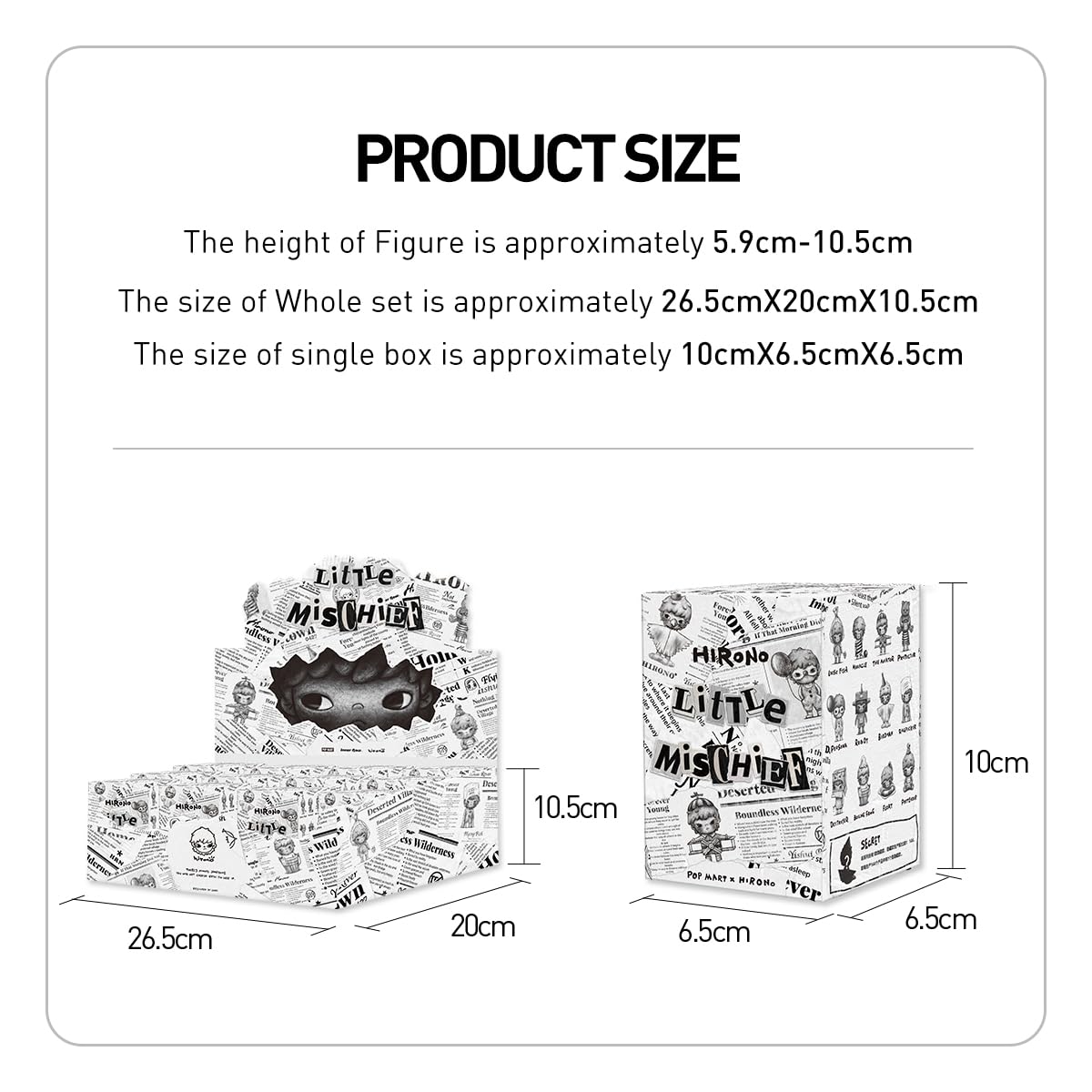 POP MART Hirono Little Mischief Series-3PC Pop Figures Random Figures Action Figures Collectible Figures and Collector Art Toys Toy Figures Gift