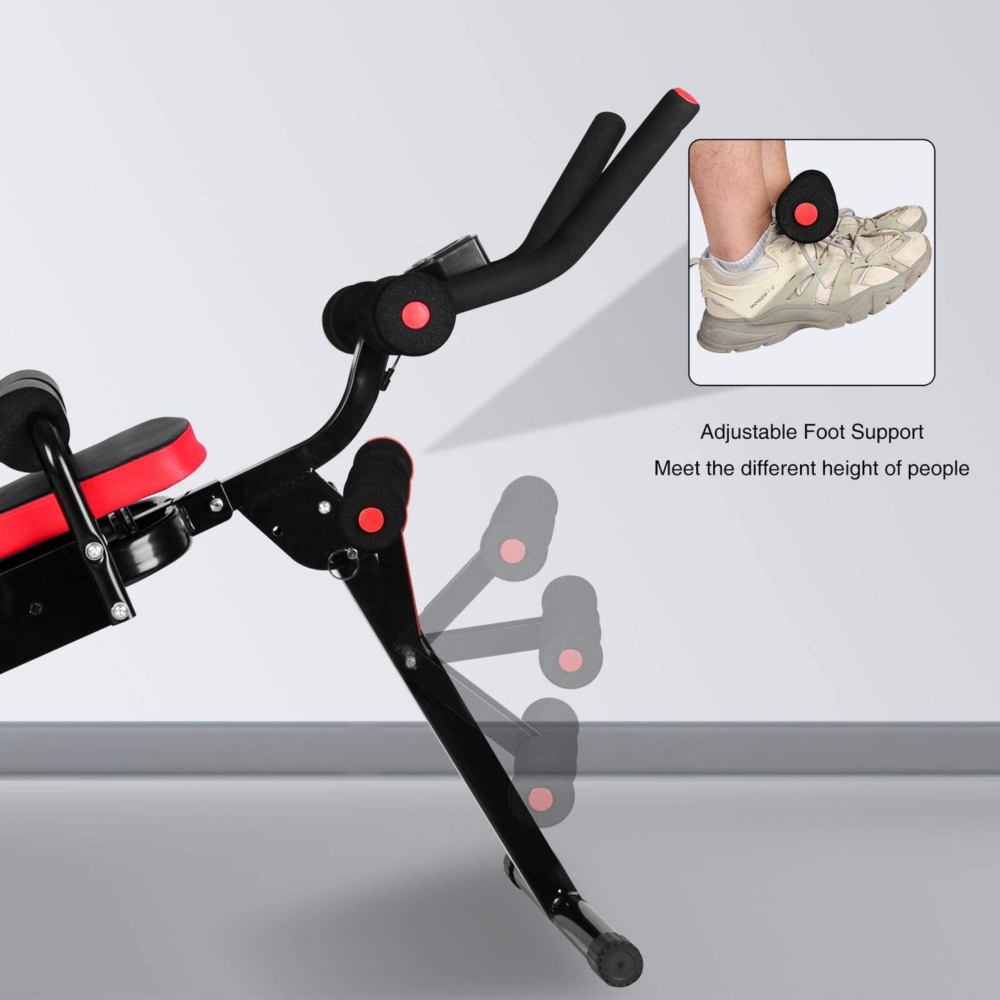 Abdominal Trainer Ab Machine for Home Multifunctional Fitness Equipment for Full Body Workout with LCD Monitor Abdominal Muscle Trainer up to 150kg