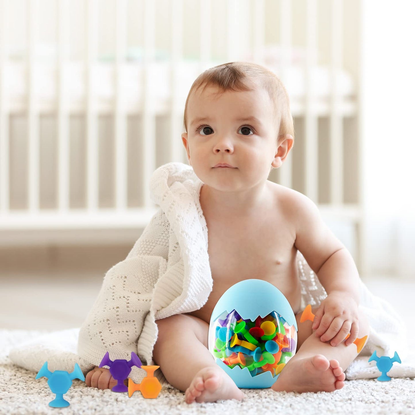 Funny old man 48-piece bath toy set for kids ages 3 and up, sensory toy for autistic children.