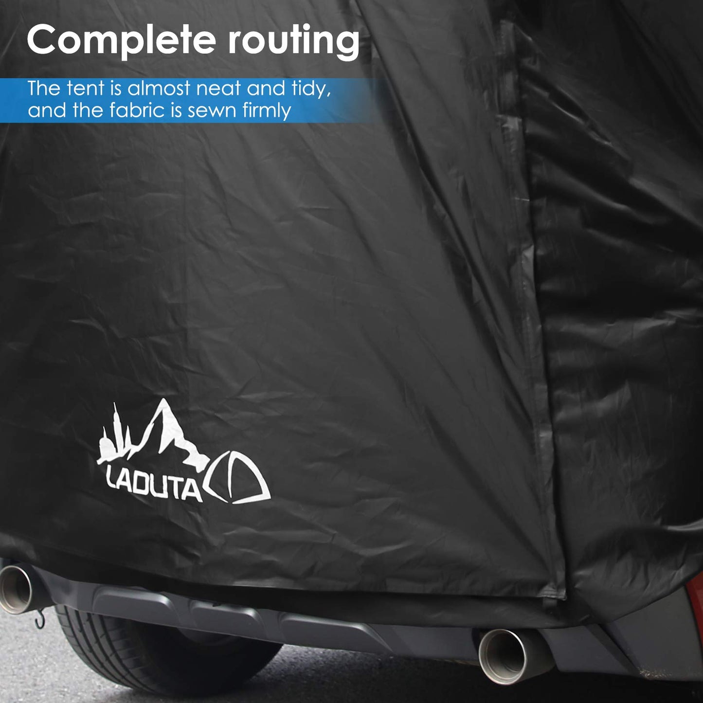 GJCrafts tailgate tent for car, with mosquito net, windproof, sunshade, waterproof car camping tent/fishing tent for various SUV models outdoor camping, fishing, beach