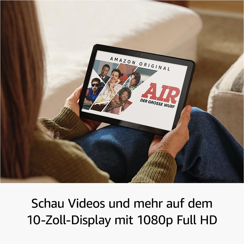 Fire HD 10 Tablet 2023 (latest generation), optimized for entertainment, brilliant 10.1" Full HD display, Octa-core processor, 3 GB RAM, up to 13h battery life, 32GB, black, with special offers