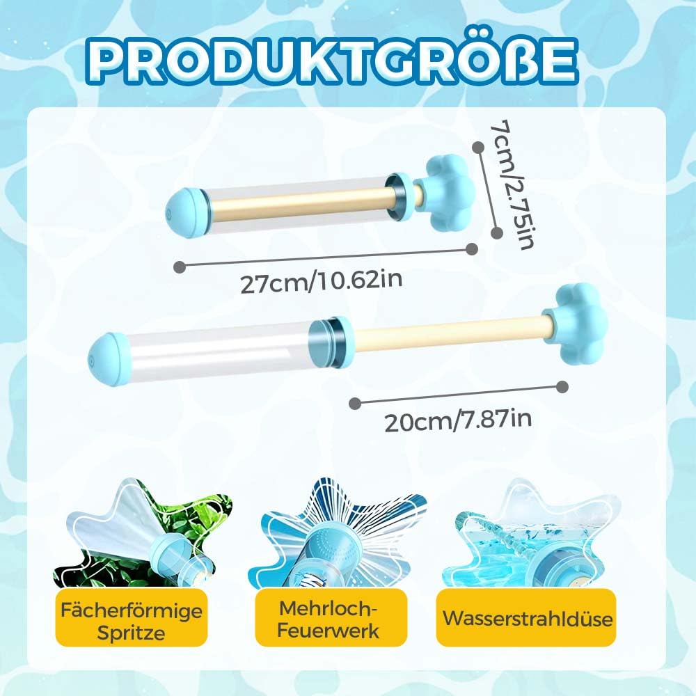 Fireworks water gun toy, water squirter toy, outdoor water toy for kids, romantic fireworks water squirter, outdoor toy for pool party (Yellow + Blue + Purple + Pink)