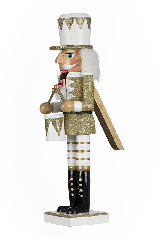 35cm wooden nutcracker Mr. WeissGold - Nutcracker Christmas decoration