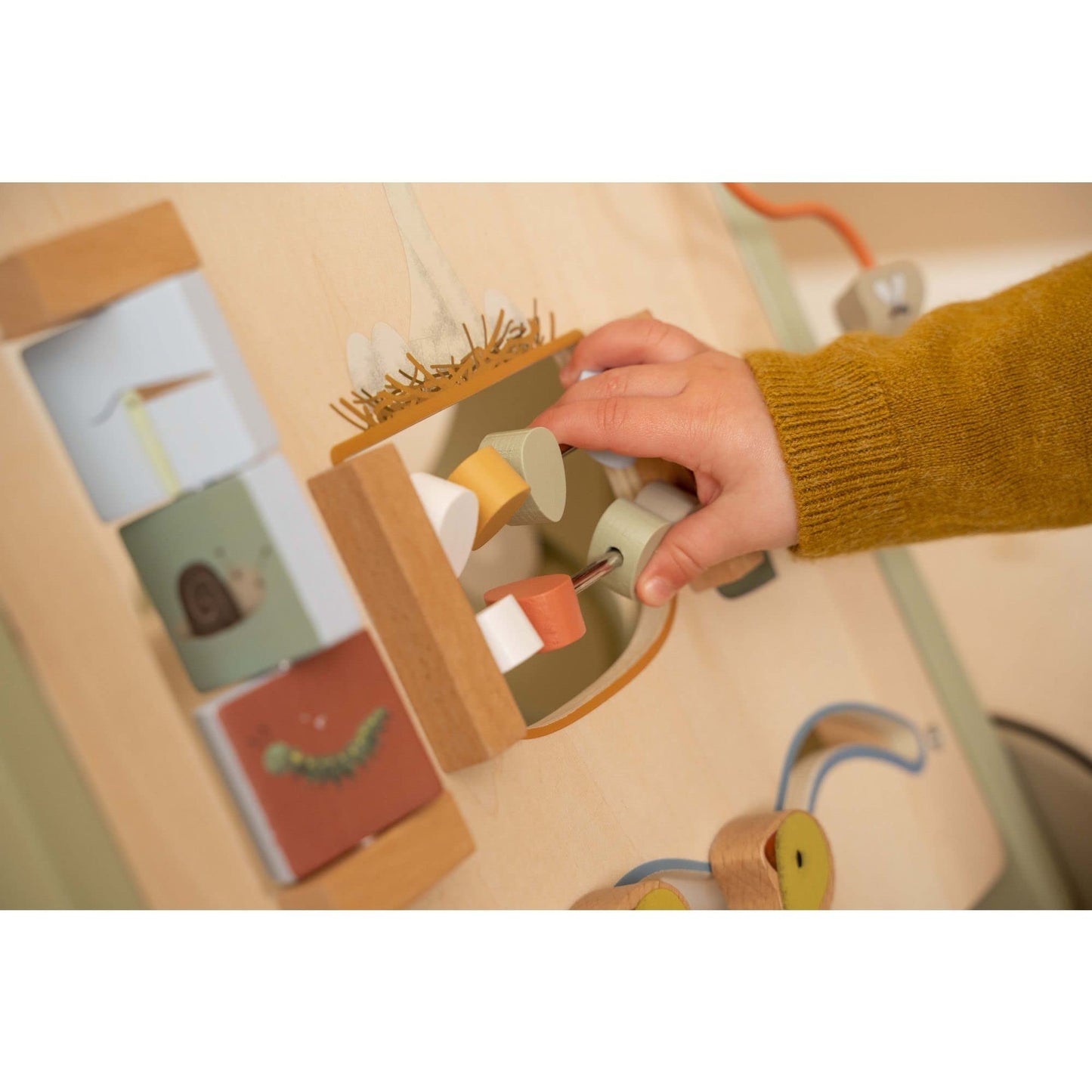 Little Dutch 7072 FSC Wooden Activity Walkers - Little Goose, mint