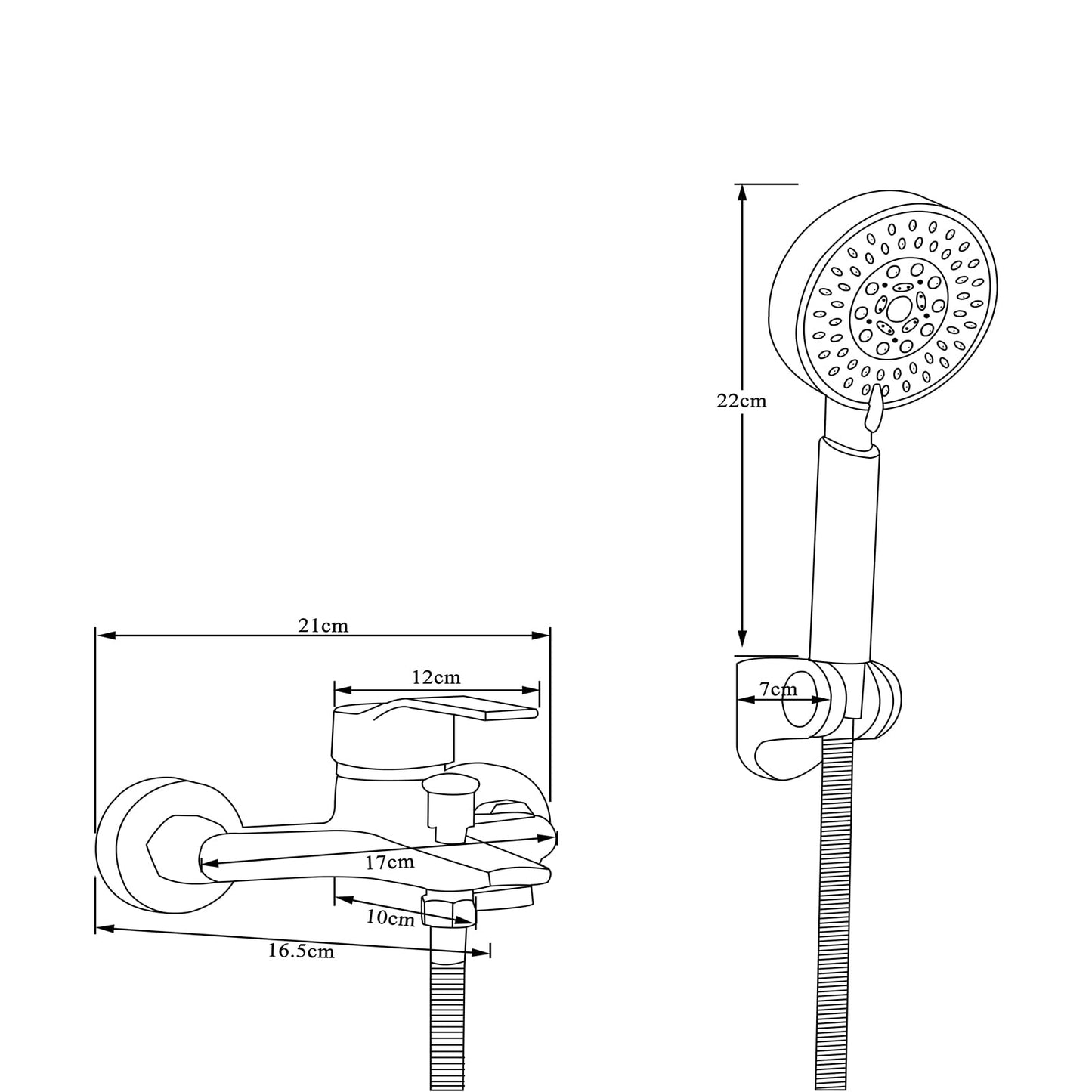 fyheast bathtub faucet with hand shower bathtub fittings set with 5 functions brass shower faucet water tap bathtub set with shower head and 1.5m hose for bathtub and bathroom chrome