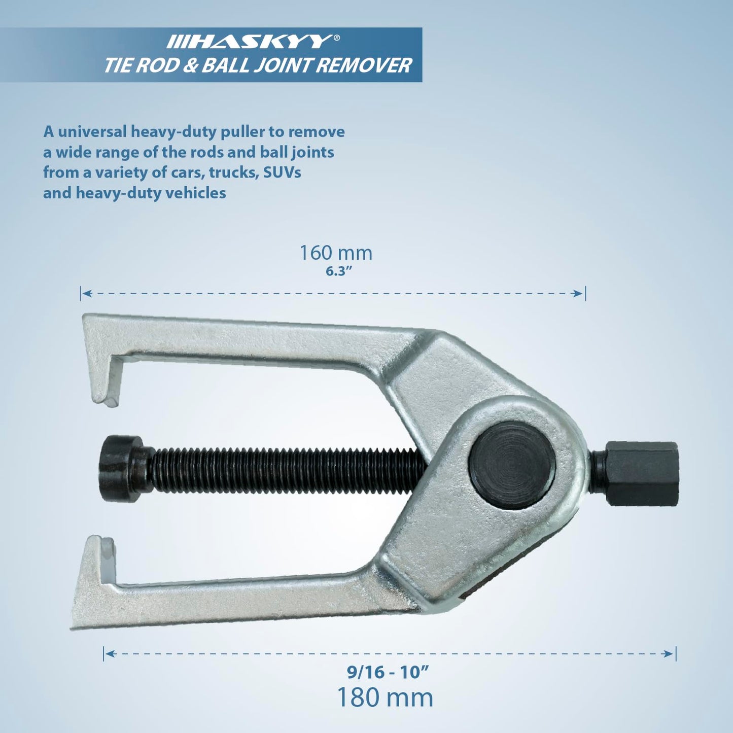 HASKYY 5-Piece Tool Set for ball joints, tie rods, ball joints, spindle joints, control arms - compatible with many car brands.