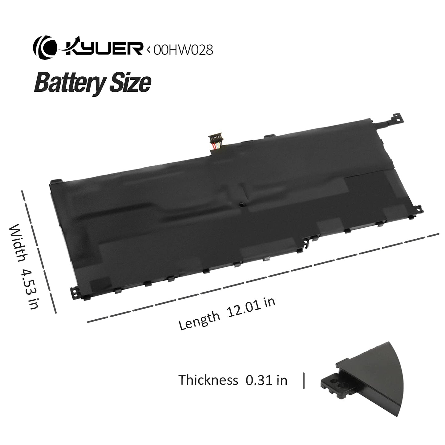 K KYUER 00HW028 01AV458 laptop battery for Lenovo ThinkPad X1 Yoga 2016 2017 1st 2nd/Thinkpad X1 Carbon 2016 4th Gen 20FB 20FC 20FQ 20FR 20JD 20JE 00HW029 01AV457 01AV441 01AV410 01AV444 01AV438 01AV439