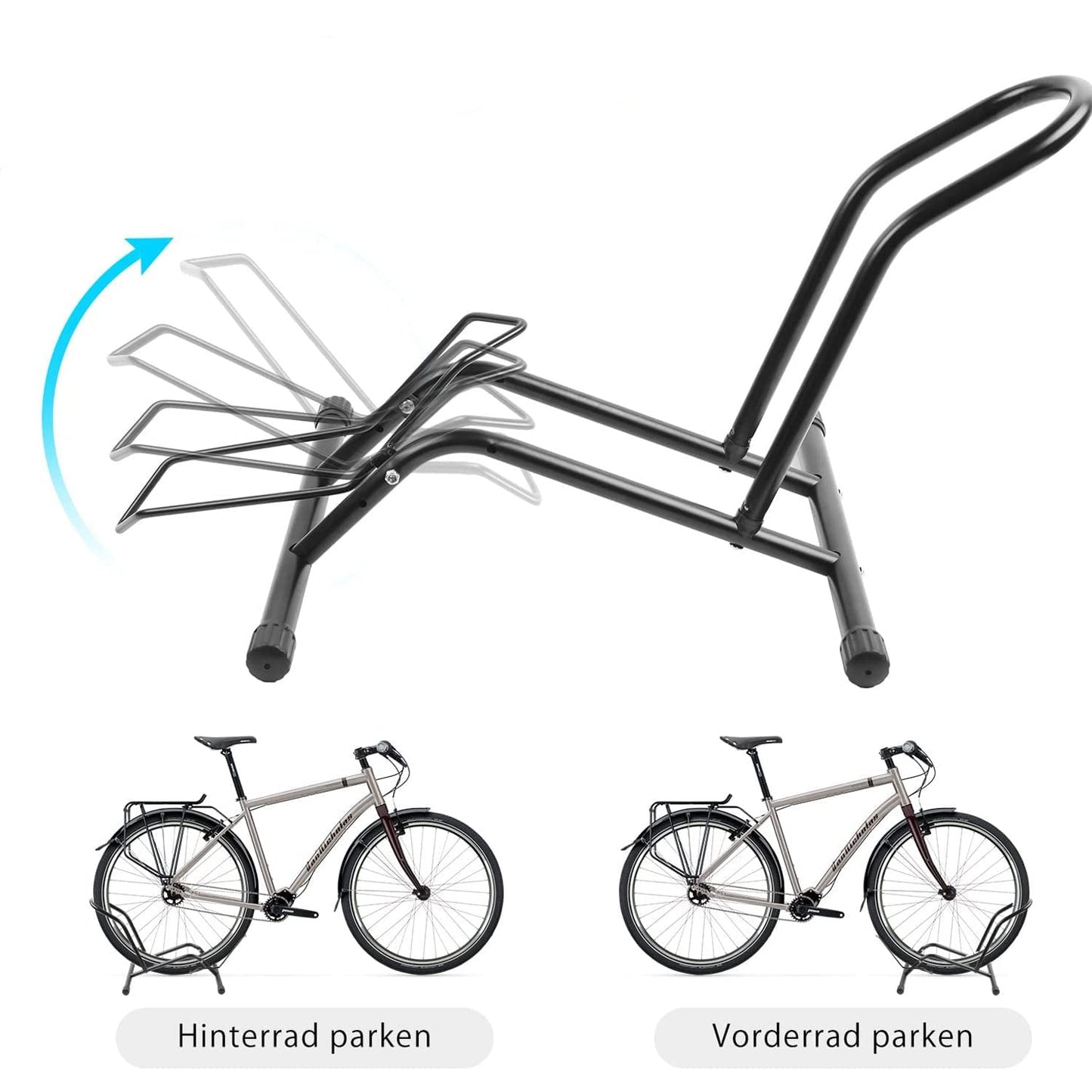 "Herrselsam 2 Piece Bike Stand Floor, Free Standing Bike Rack 16 to 29 Inches, Free Standing Suitable for all Front or Rear Wheel, Bike Holder Mounting Bicycle Bike Stand"