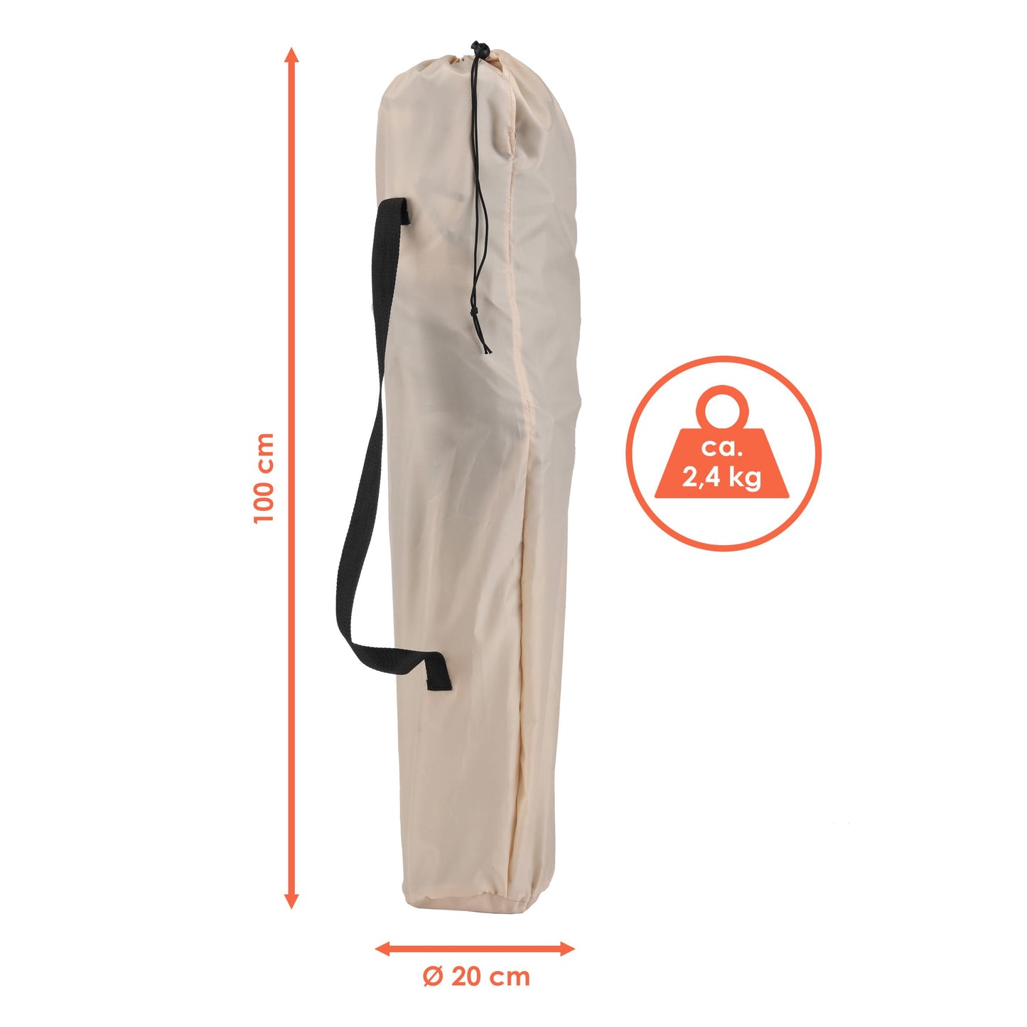 Spetebo Director's Chair Deluxe, with a weight capacity of up to 150 kg - Color: beige - Extra wide, extra comfortable, extra stable camping chair - Fishing chair camping chair