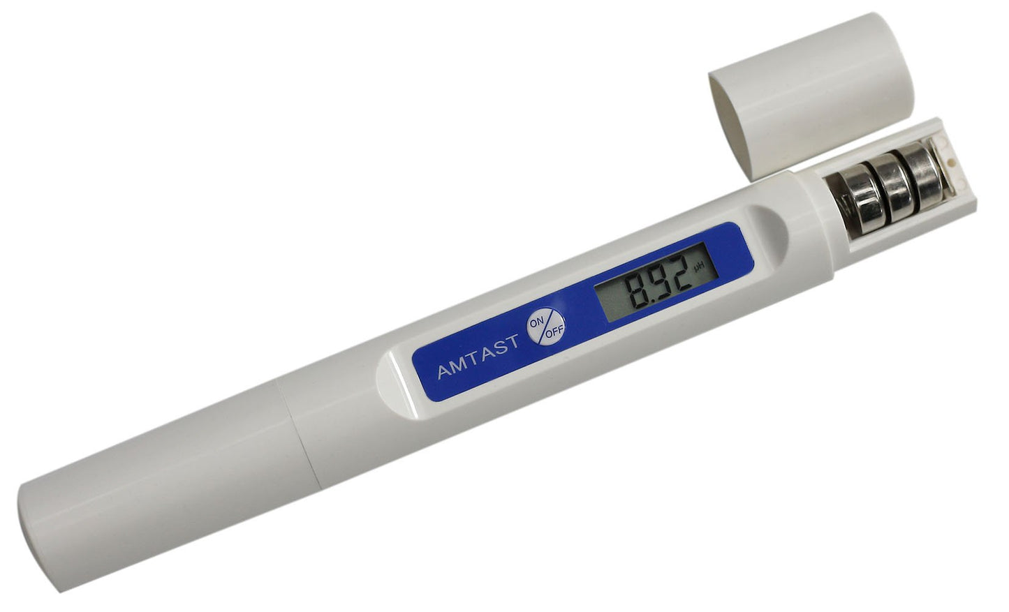 AMTAST PH Tester without calibration pen, PH meter with temperature function, liquid test for household, beverages, laboratory, etc., resolution 0.01, 0~14 PH range, temperature 0~60℃.