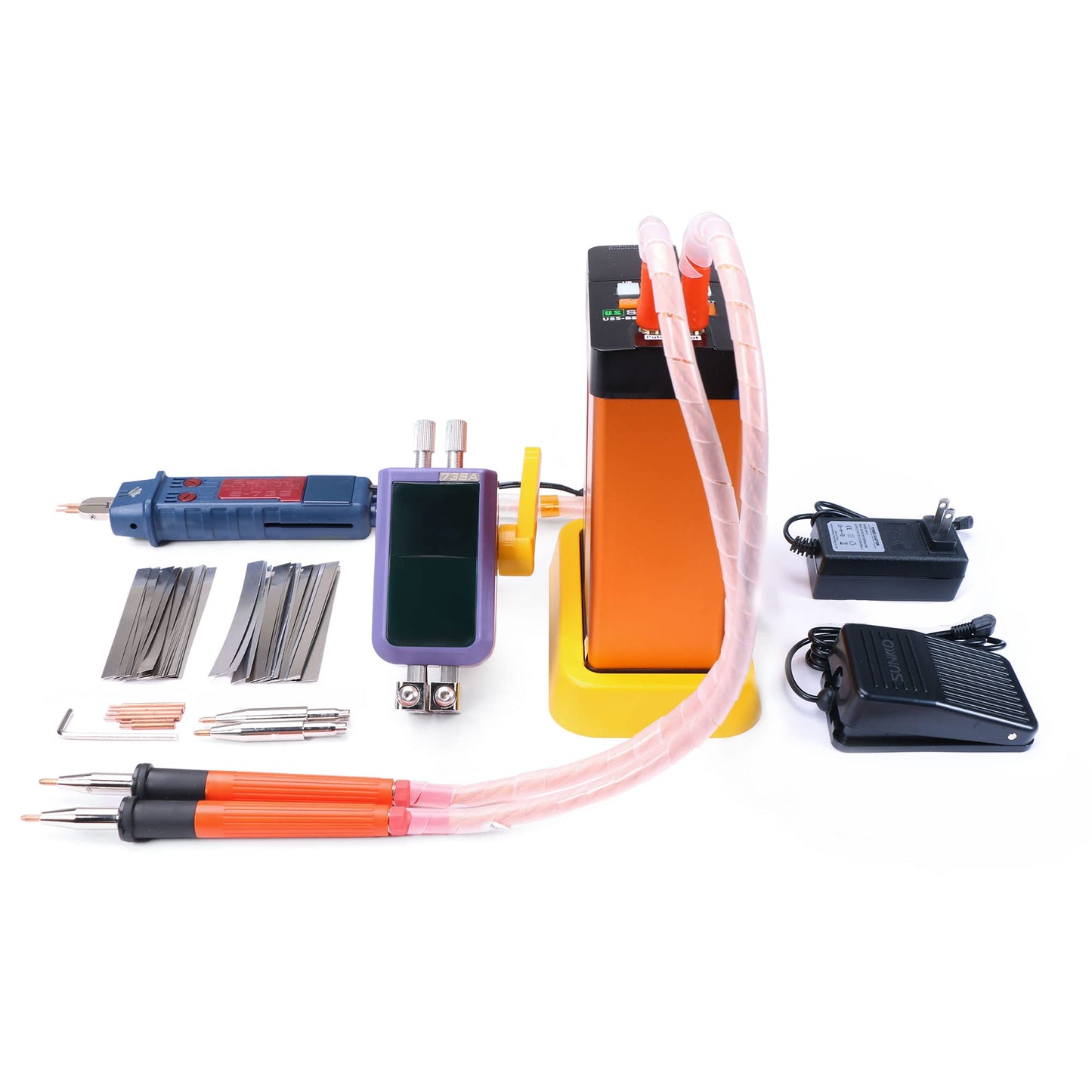 U.S. Solid USS-BSW07 Battery Spot Welder 21 KW 3500A Capacitor Energy Storage Pulse Welding Machine, Mini portable spot welding machines for 18650, LiFePO4 lithium battery pack construction.