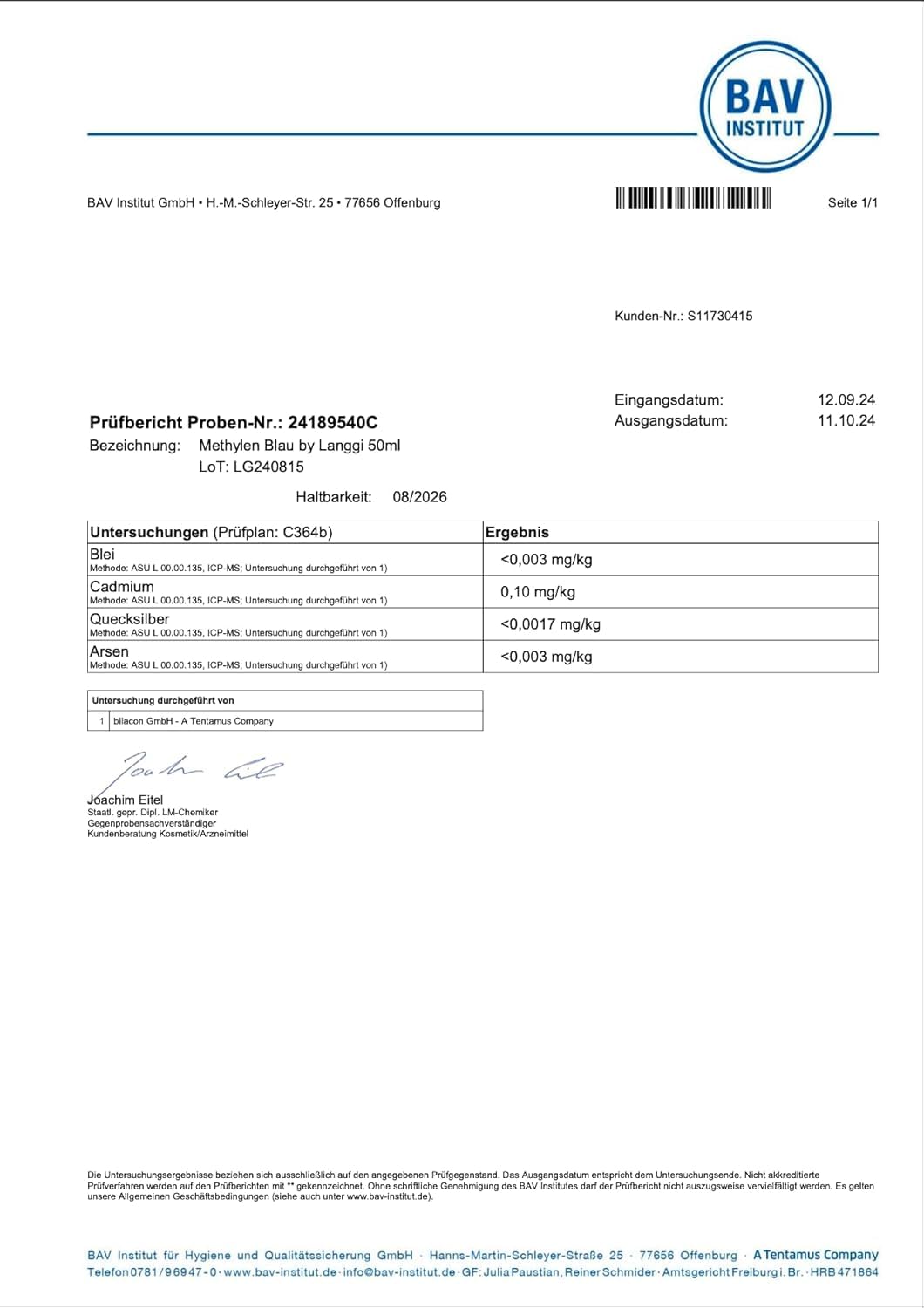 Methylene Blue Drops Pharmaceutical Grade | 99.9% pure | German production & lab analysis | 100ml (2 pack)