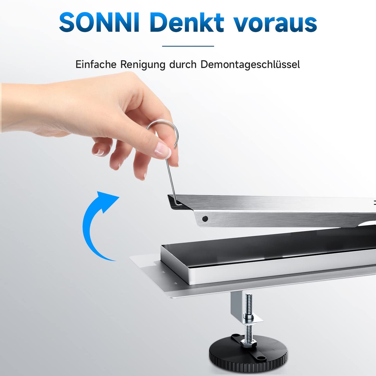 SONNI shower channel 80cm stainless steel tileable complete set double-sided drain floor drain flat with odor stop and hair sieve edge drain 2 in 1 stainless steel drain channel complete set with floor mounting