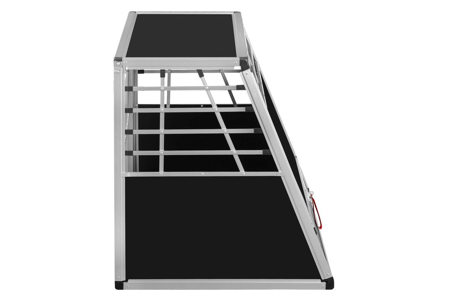 Alpuna dog crate N37 > 70x99x75.5cm with emergency exit, silver, transport box for dogs, dimensions: 70 x 99 x 75.5 cm.