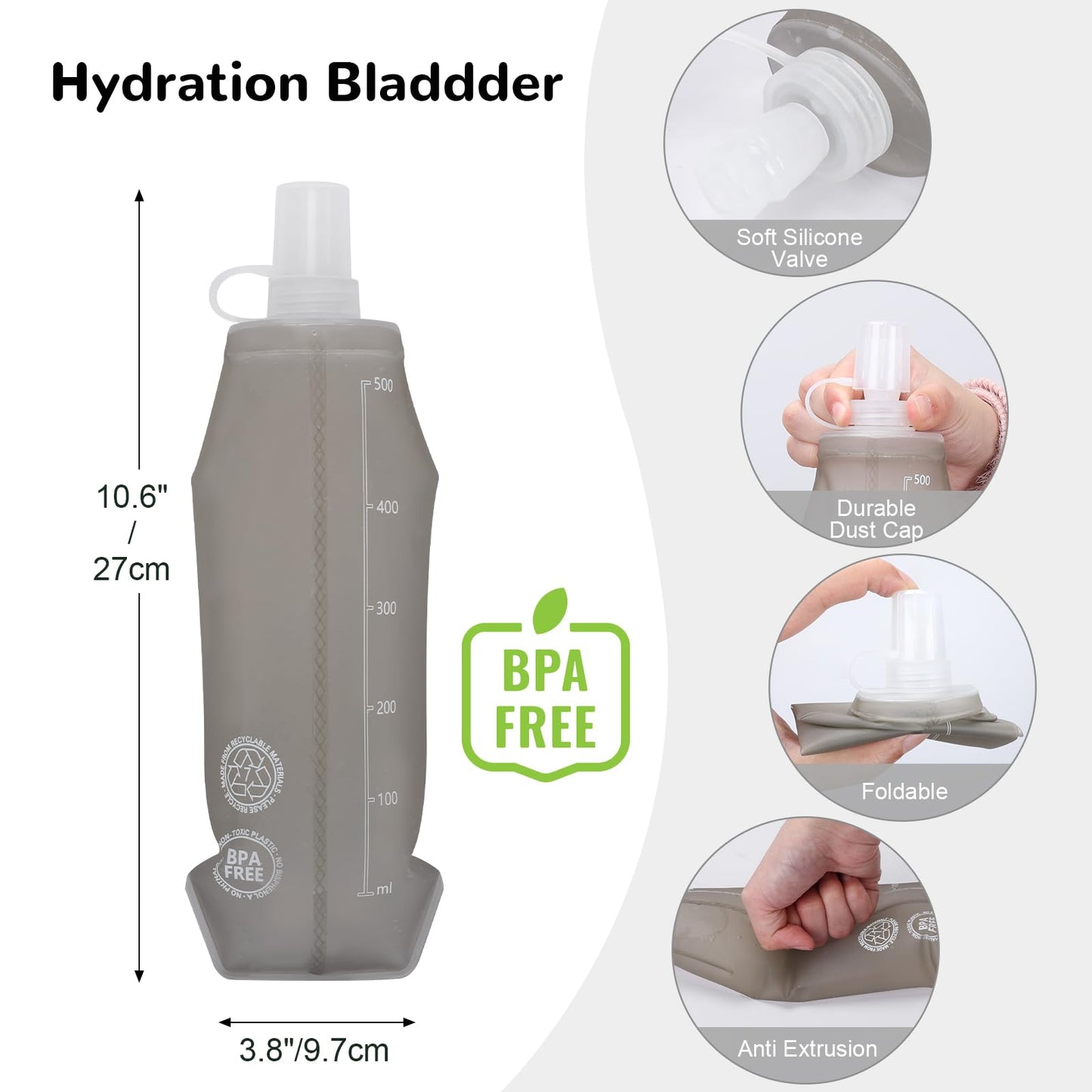 Outplea running vest for women with 2*500ml soft water bottle, ultralight running backpack quick drying, hydration pack reflective vest for jogging, trail running, cycling, pink