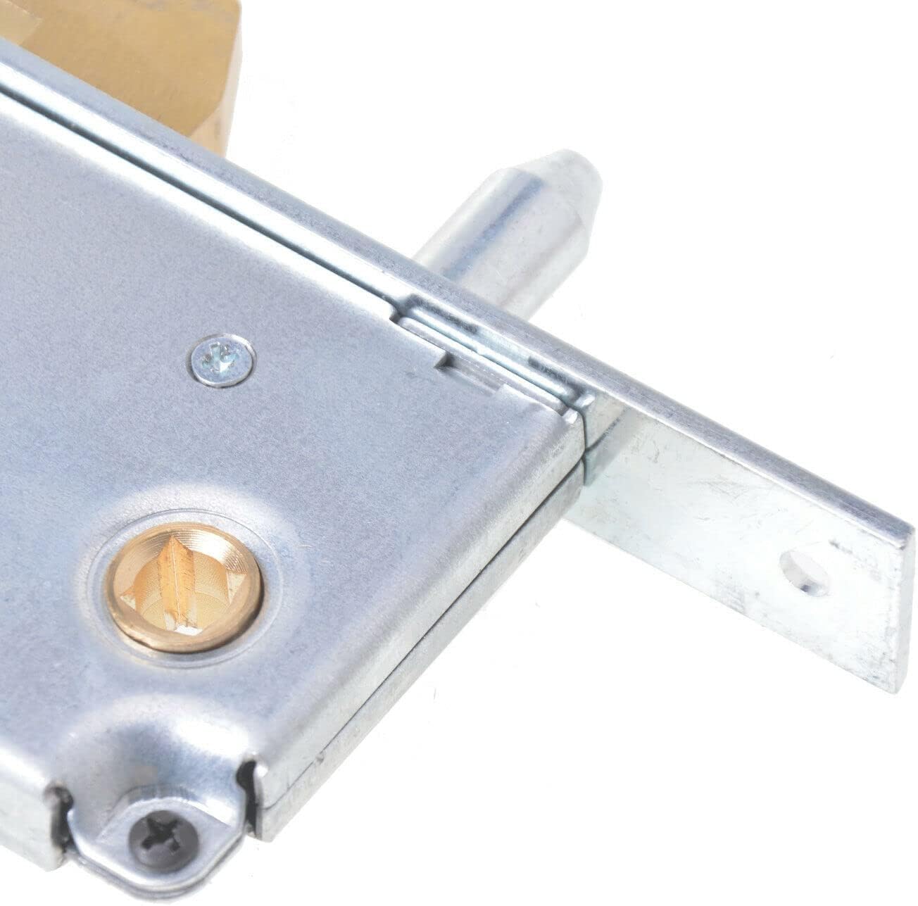 Aqbau® set hook lock with lock box 72/30 for sliding door mortise lock sliding door lock sliding door latch sliding gate latch garden gate entrance gate metal galvanized lever lock