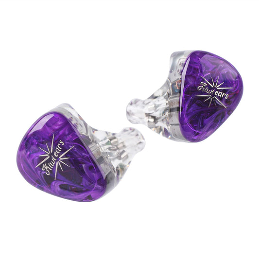 LINSOUL Kiwi Ears Orchestra Lite Performance Custom 8BA In-Ear Monitor IEM with Detachable 4-wire 7N Oxygen-free Copper OFC Cable, Handcrafted Faceplate (Purple)