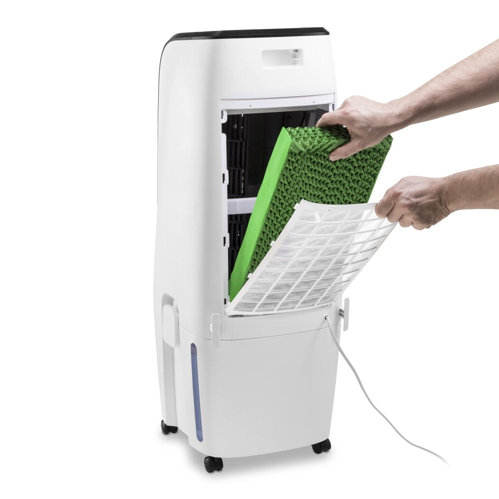TROTEC Aircooler PAE 51 mobile air cooler, 4-in-1 air cooler, humidifier, air purifier, and fan, 20 l tank, 2 l/h evaporative capacity, 4 fan speeds, timer, night mode.