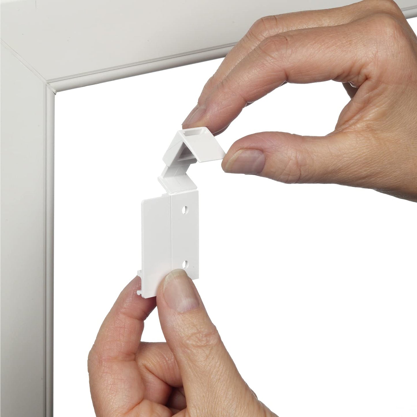 GARDINIA EASYFIX Scandinavian Roller Blind, No Drilling Required, Can be Adhered or Clamped, Opaque, Light-Penetrating, White/Natural, 80 x 180 cm