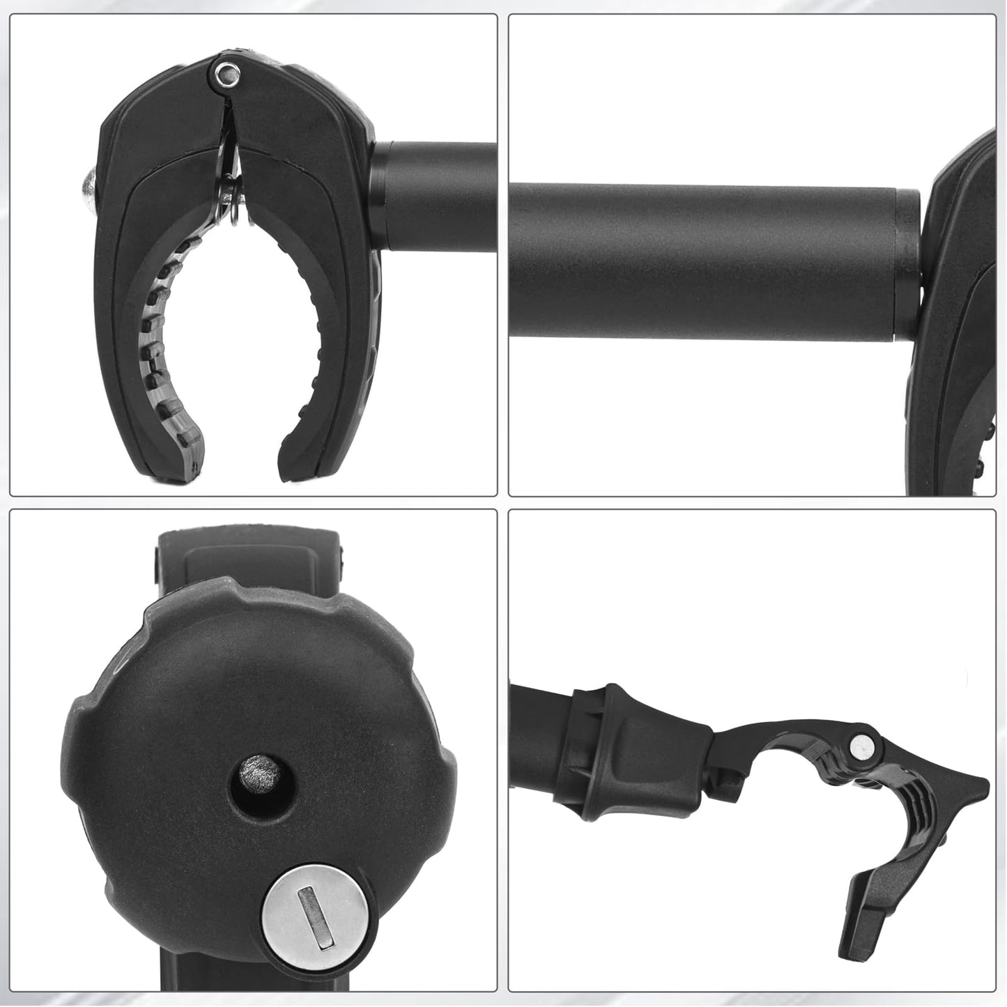 Sorlpv frame holder for bike carrier 45cm length, universal short bike frame holder lockable, frame holder for U-bar tube: Ø 2.5-3cm, for bike frame diameter: Ø 3-6cm.