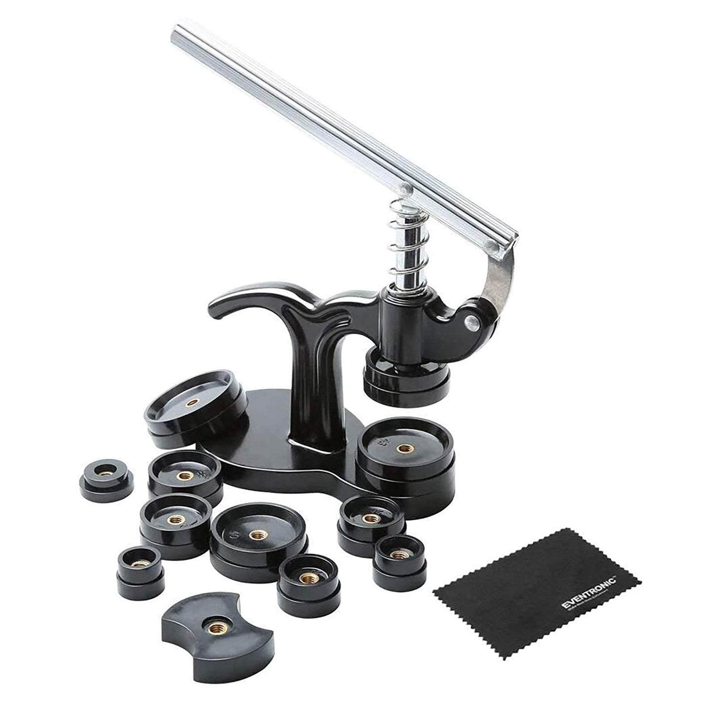 【2025 Full Version】Eventronic Watch Tool Set + Watch Press, Watch Case Press Tool, Watchmaker Tool Set, Watch Tool Battery Replacement, Case Closer Watch Repair Tool with 12 Pressure Plates