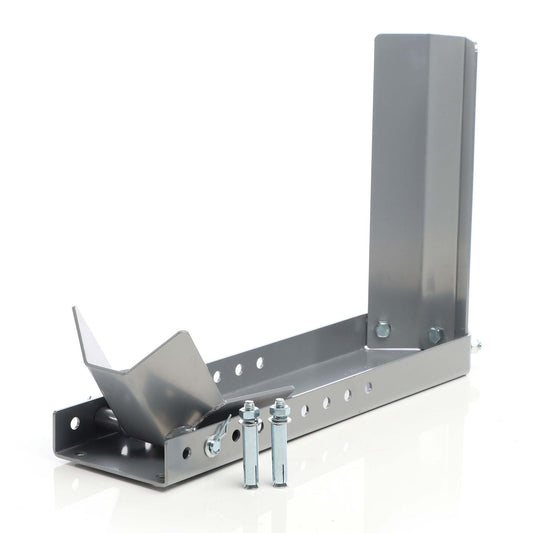 XPOtool motorcycle stand for 8-24" up to 450 kg, 145 mm tire width, steel motorcycle wheel chock for front wheel, front wheel clamp as assembly stand.