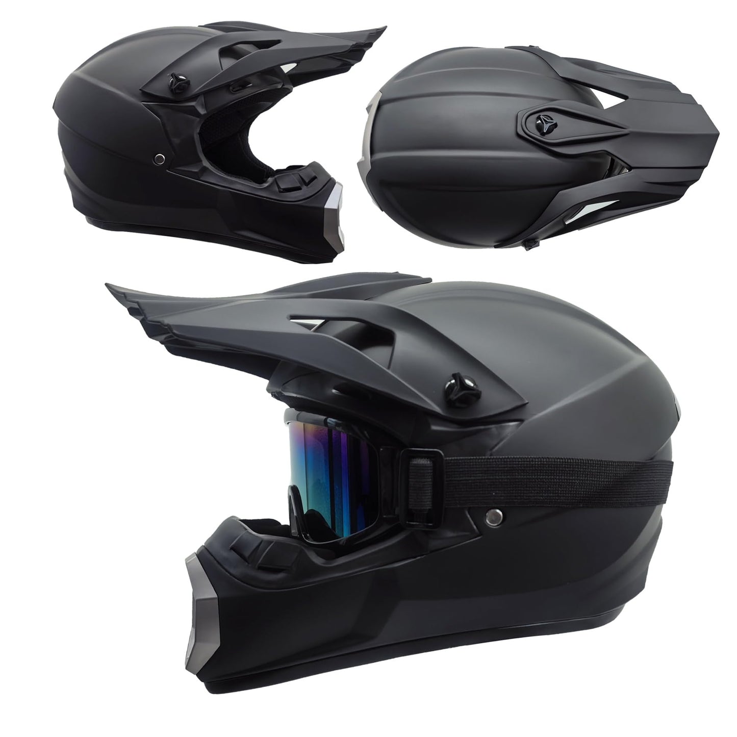 Motocross helmet full face MTB youth motorcycle helmets, downhill motorcycle helmet kids, men's ATV motorcycle helmet, for mountain bike ATV BMX downhill off-road, with gloves goggles