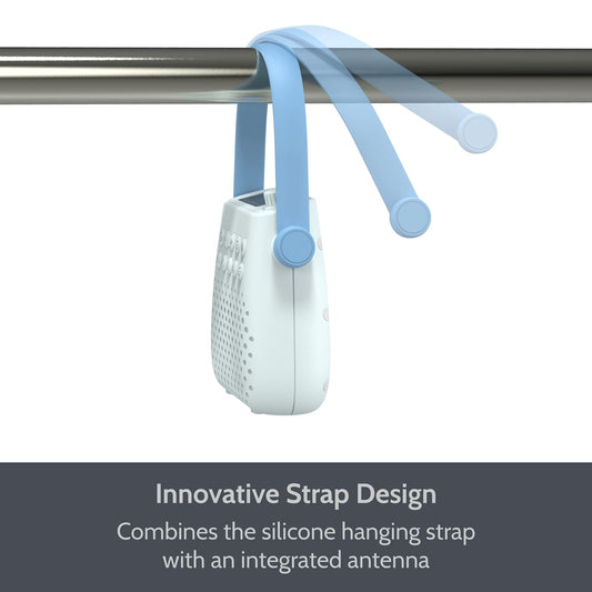 Portable DAB radio, DAB Plus/FM radio, shower speaker, water-resistant, battery-operated IPX5 radio, shower radio, USB Type-C charging with up to 15 hours of playback time.