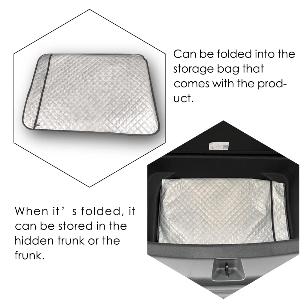 TESBEAUTY Upgraded Tesla camping privacy curtains provide sun protection for camping, sunshades for Tesla Model Y UV blockers with 4-layer material, 7 pieces.