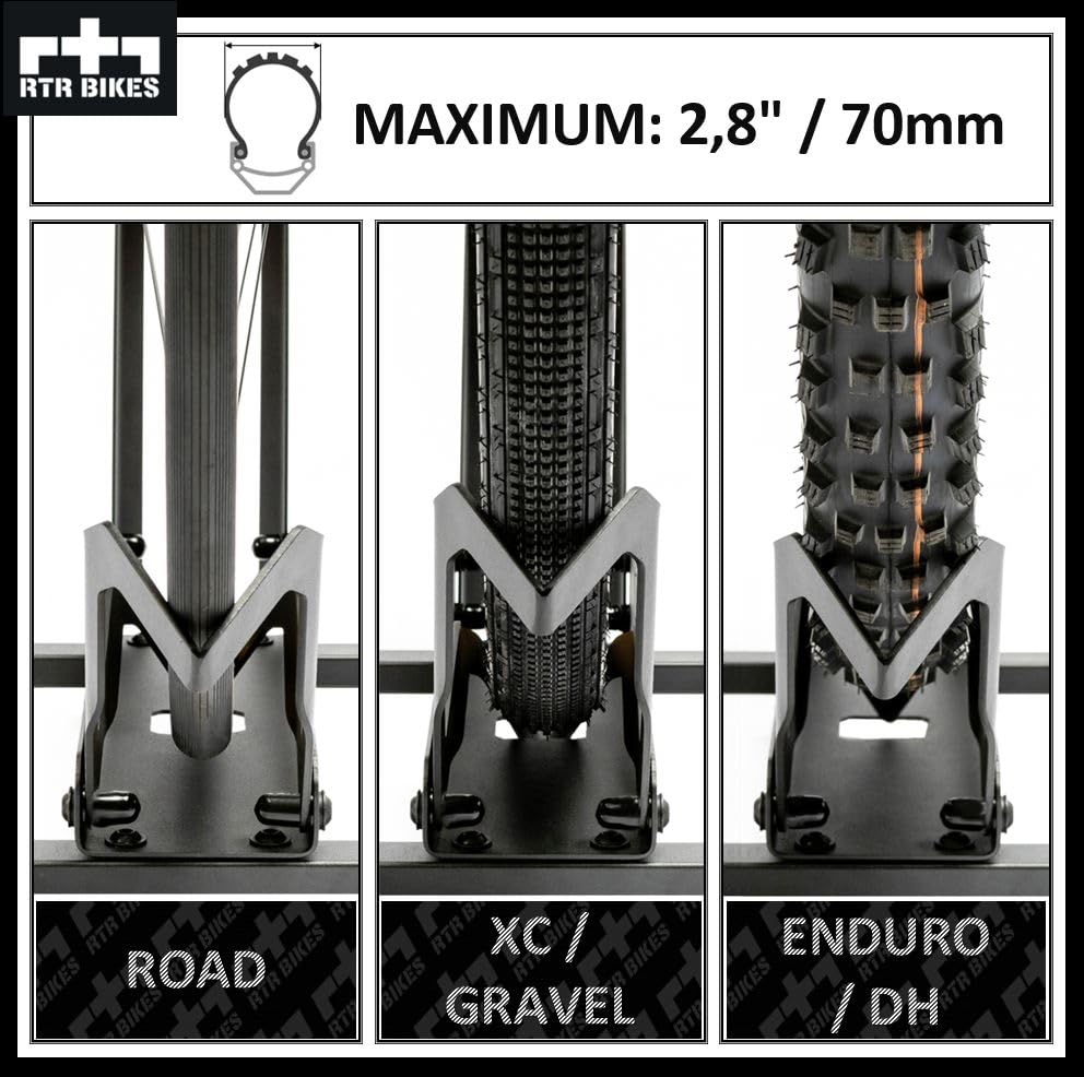 RTR BIKES Brutus Professional Free-standing Bike Stand - Perfect for your garage, home, or bike shop.