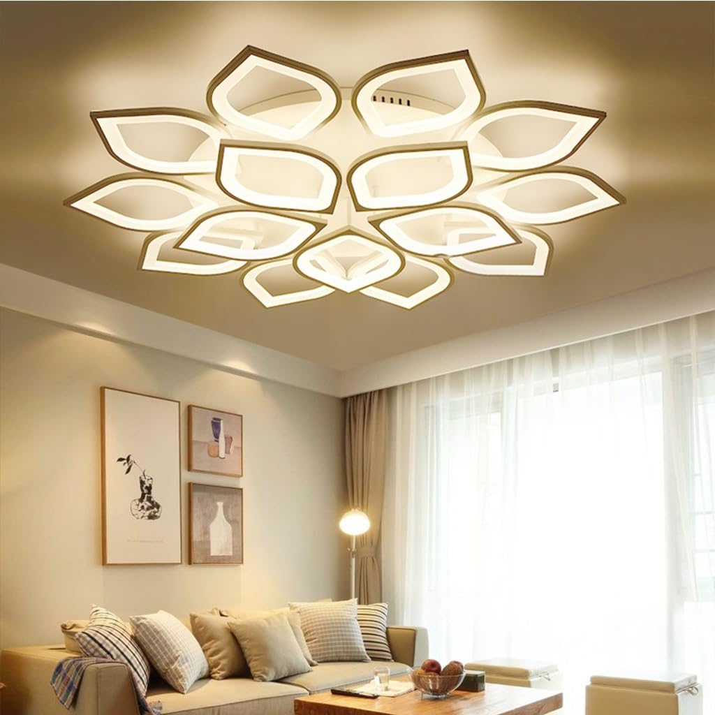 MyLjp LED Ceiling Light Dimmable, 180W Ceiling Lamp Living Room Lamp Color Change Modern Creative Living Room Lamp White Acrylic Energy Saving Dimming Ceiling Light Kitchen Bedroom Lamp