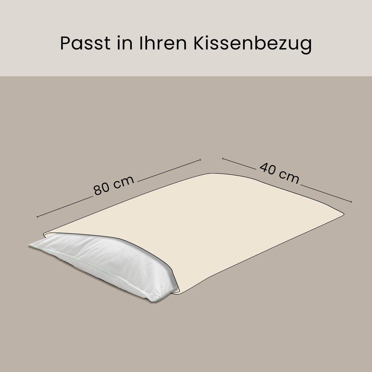 FOSSFLAKES Nordic Sleep Pillow Medium High - Comfort pillow for side sleepers, neck support pillow, and cuddle pillow (40 x 80 cm)
