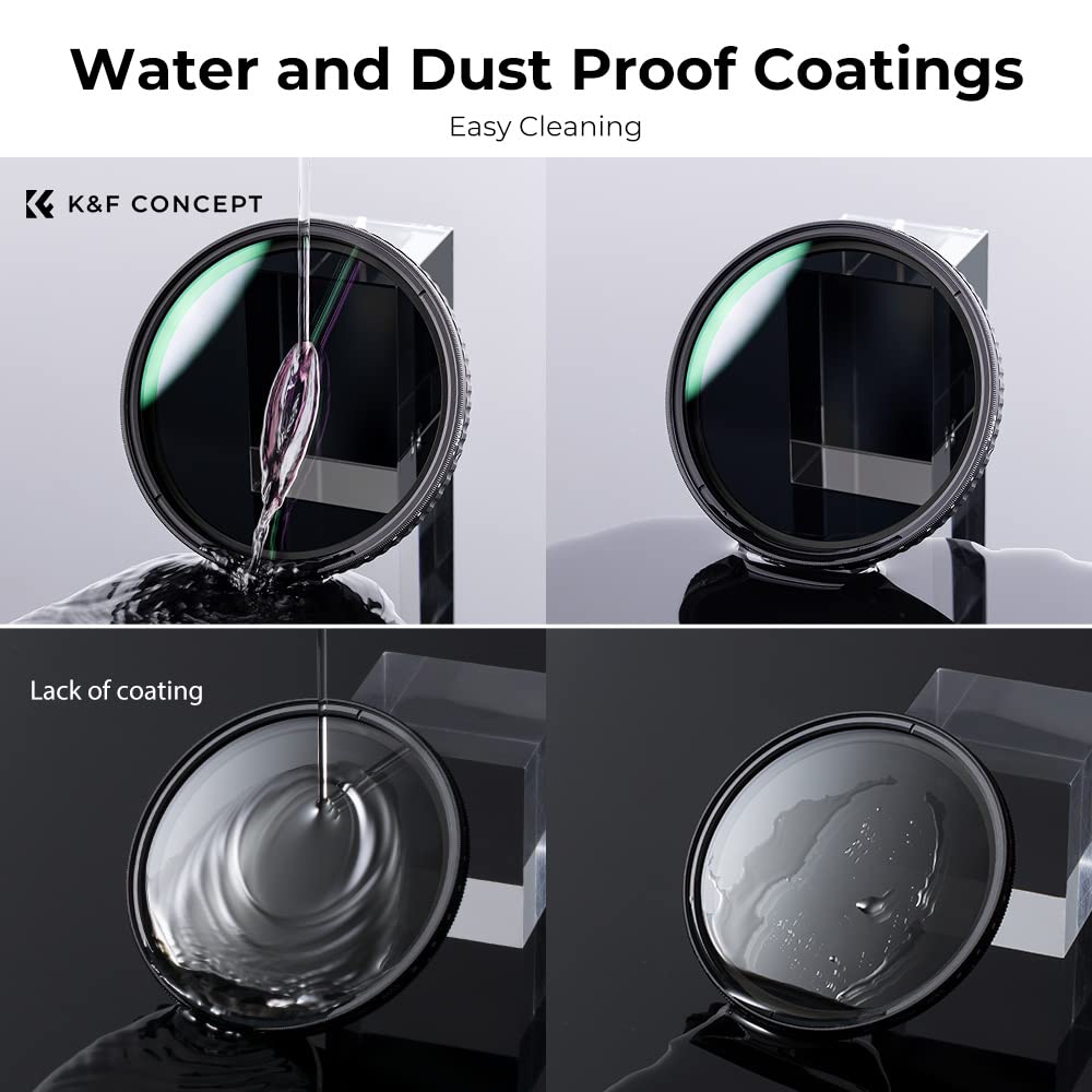 K&F CONCEPT Nano-X Variable Gray Filter 67MM Variable ND Filter ND32-512 (5-9 f-stop)
