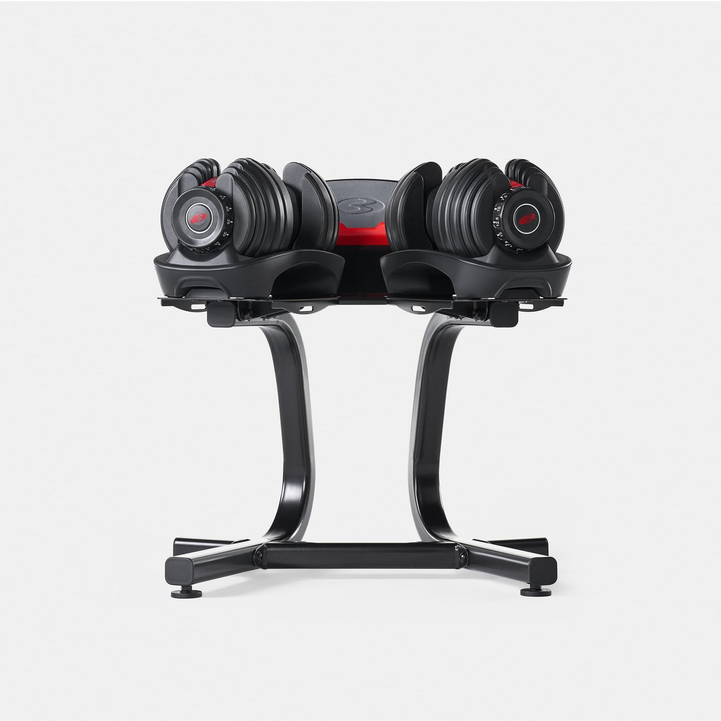 Bowflex with Media Rack Dumbbell Stand, Black, One Size