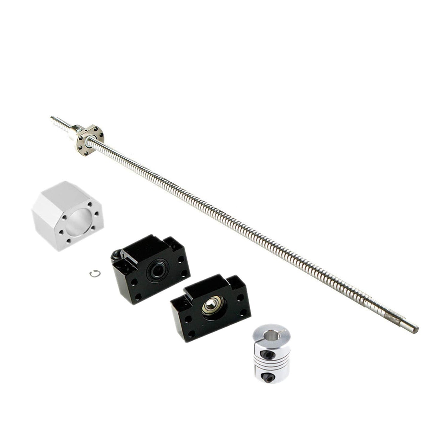 GooEquip Linear Guide HGR20 1200mm Rail with 4PCS Slider Block + 1PCS SFU1605 1200mm Ball Screw with Ball Nut, BF12/BK12 Support, DSG16H, Coupling for 3D Printer CNC Machine