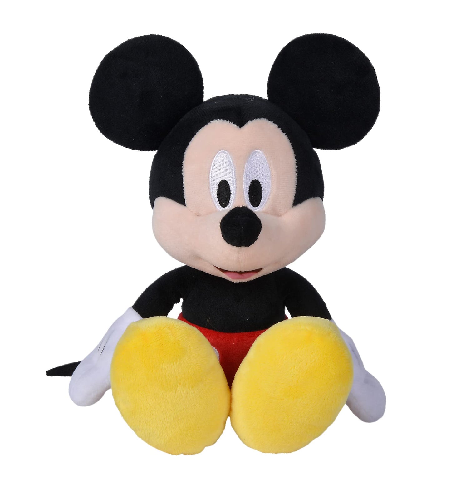 Simba 6315870227 - Disney Minnie Mouse, 25cm plush toy in a pink dress & 6315870225 - Disney Mickey Mouse, 25cm plush toy, cuddly toy, Mickey Mouse, from the first months of life
