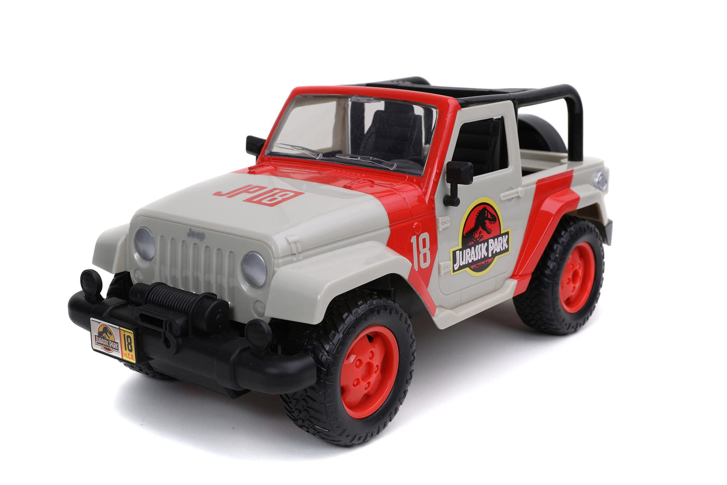 Jurassic Park RC Jeep Wrangler 1:16, RC car, RC toy, RC car for children, known from the movie series.