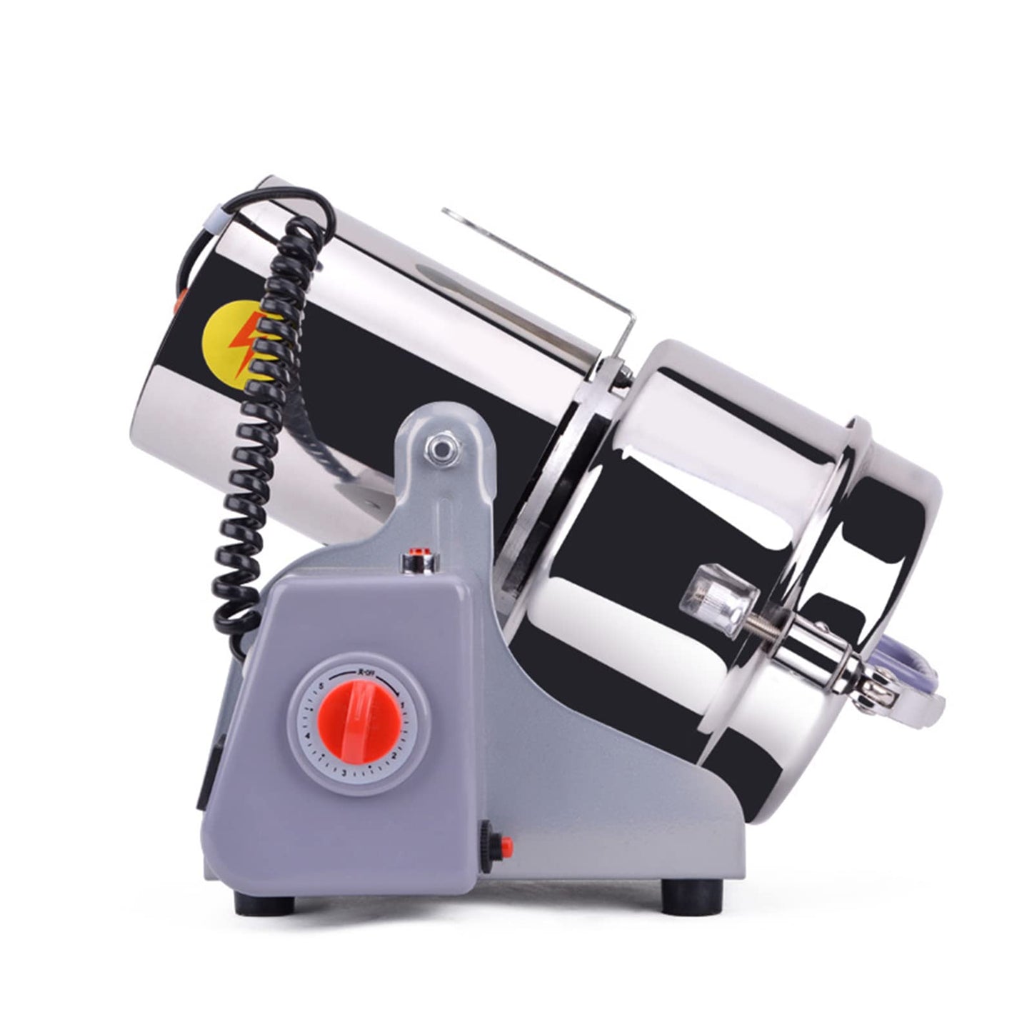 800g Electric Grain Mill, 2400W Grain Grinder Dry, Stainless Steel Machine Mill with Overload Protection & Open-Cover-Stop for Herbs/Grains/Spices