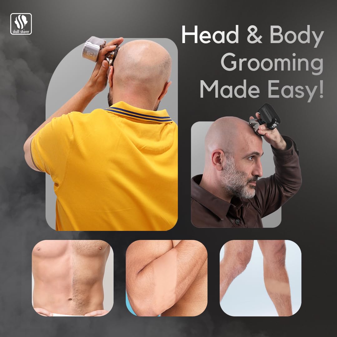 Pitbull Silver PRO Men's Electric Shaver for Head and Face, perfect gift for husband or boyfriend.