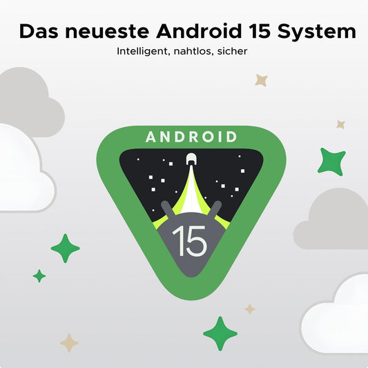 DOOGEE Tab A9 10-inch Android 15 Tablet, 12GB RAM+64GB ROM(TF 2TB), Gaming Tablet with 6580mAh battery, Unisoc T310, dual speakers, 5G WiFi, 8MP camera, Type-C, GMS, Bluetooth 5.0, Face ID, 3.5mm headphone jack.