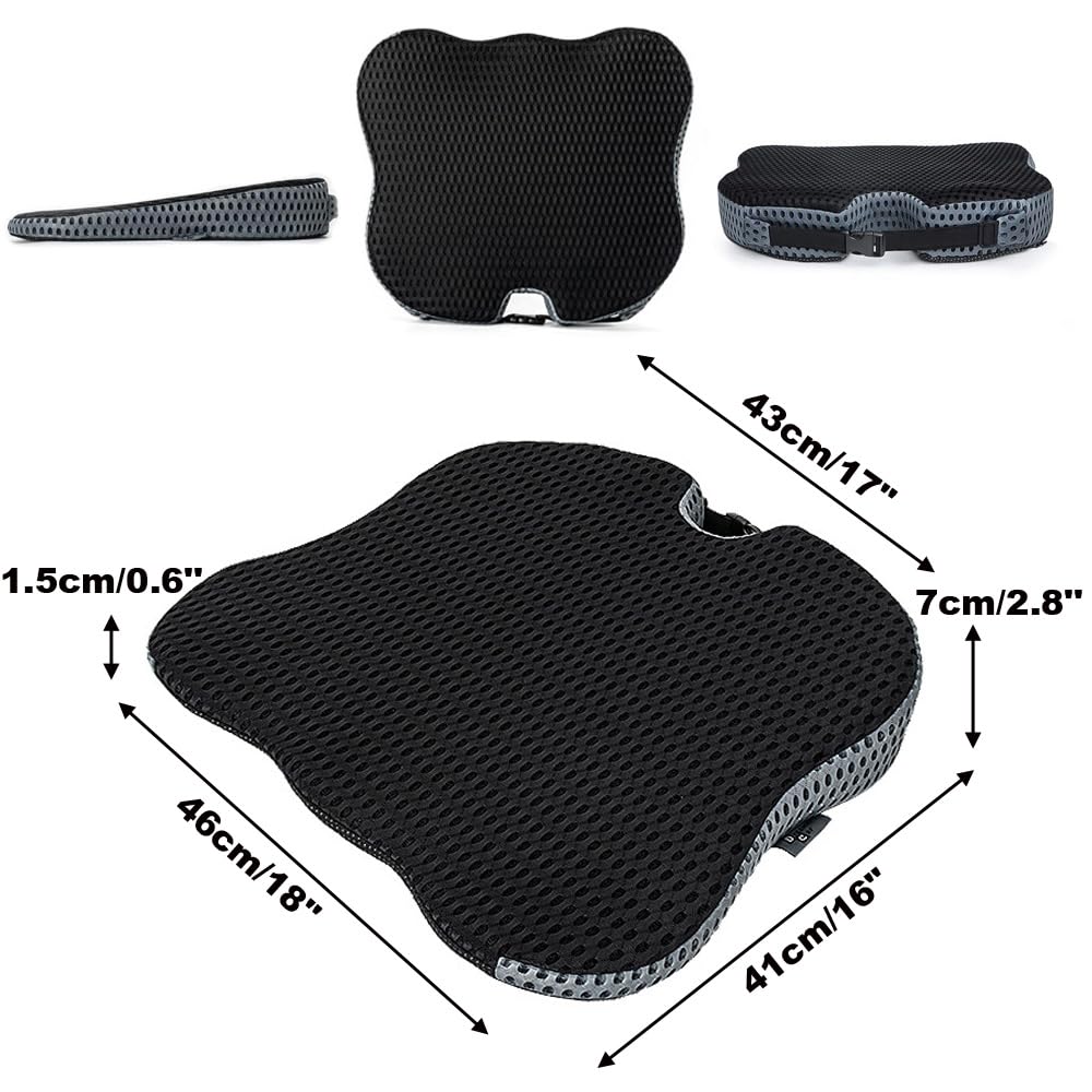 FOUNDCOOL memory foam wedge cushion for cars, ergonomic seat cushion car driver seat booster seat cushion car front seats seat cushions car seat office chair wheelchair